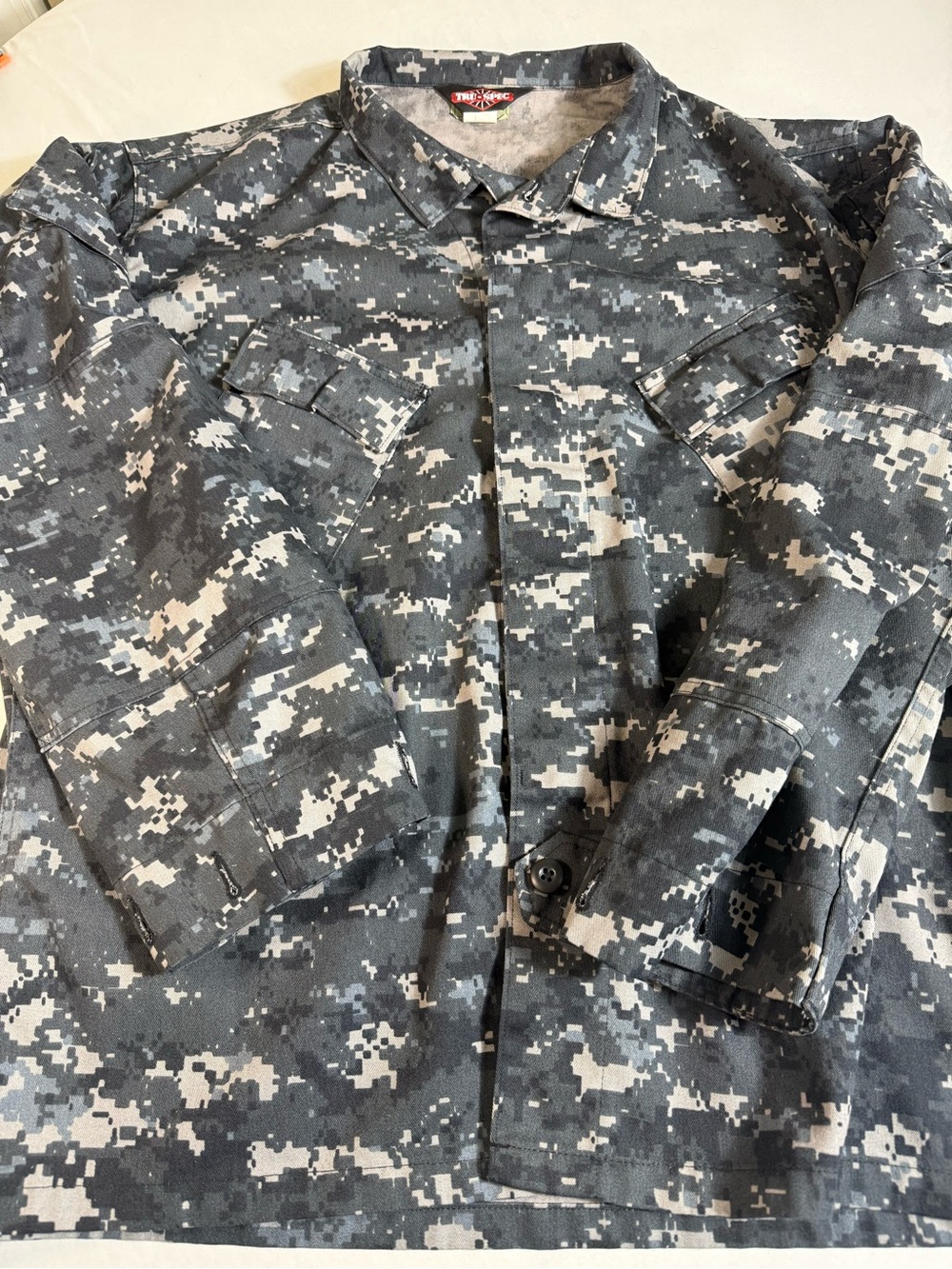 Tru-Spec Digital Camo Tactical Combat Shirt Jacket XL Military BDU ACU - Picture 9 of 12